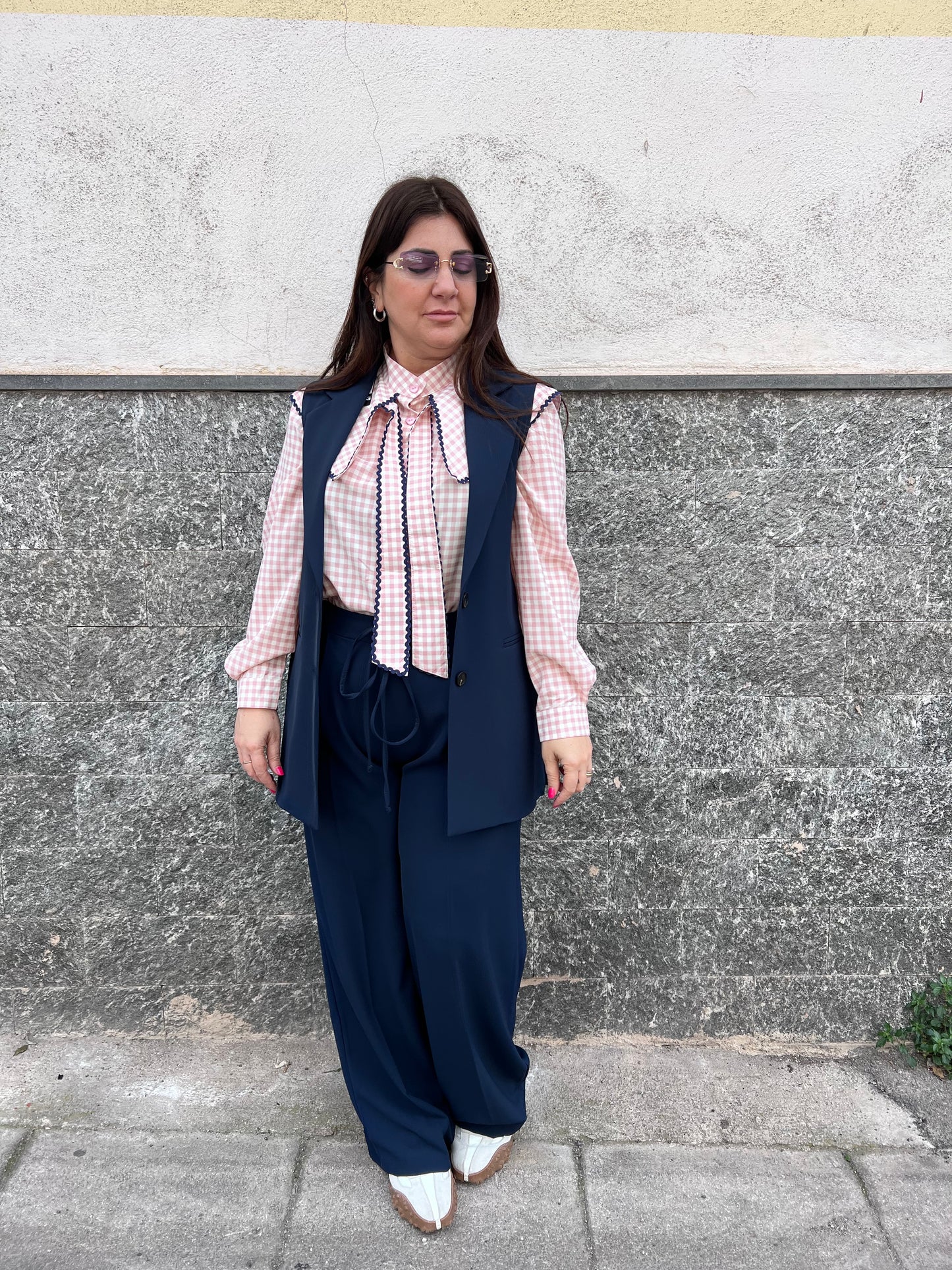 Pantalone fluido con elastico in vita Simona g