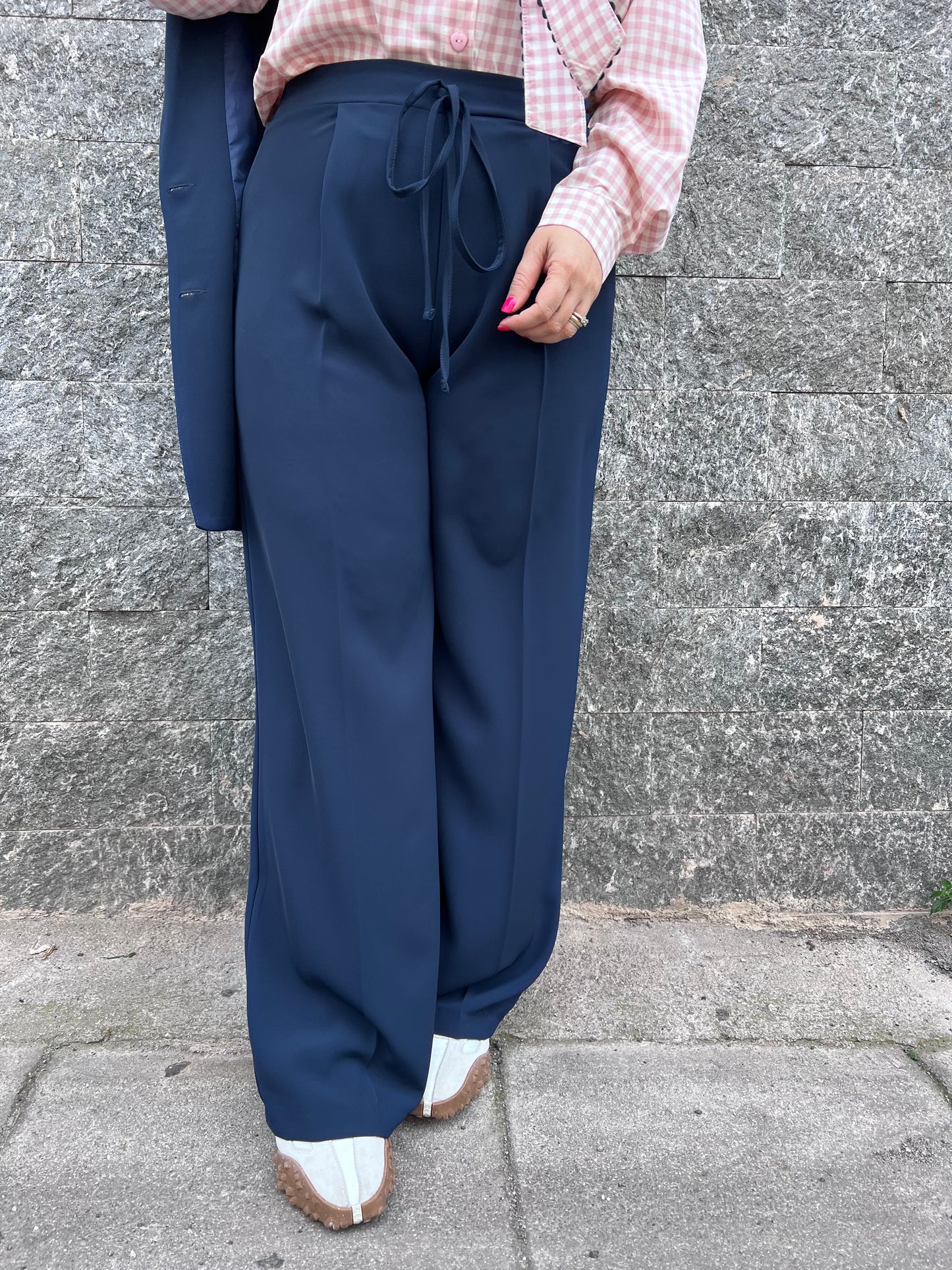 Pantalone fluido con elastico in vita Simona g
