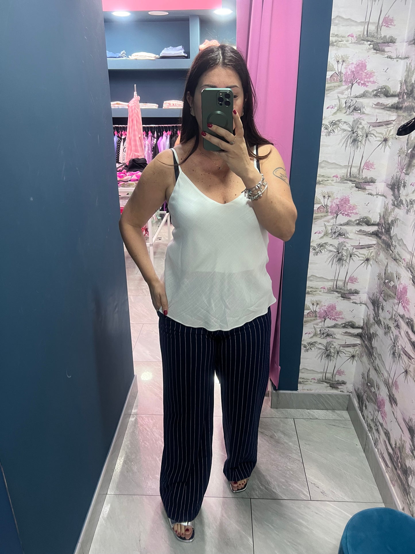 Pantalone gessato Oxford
