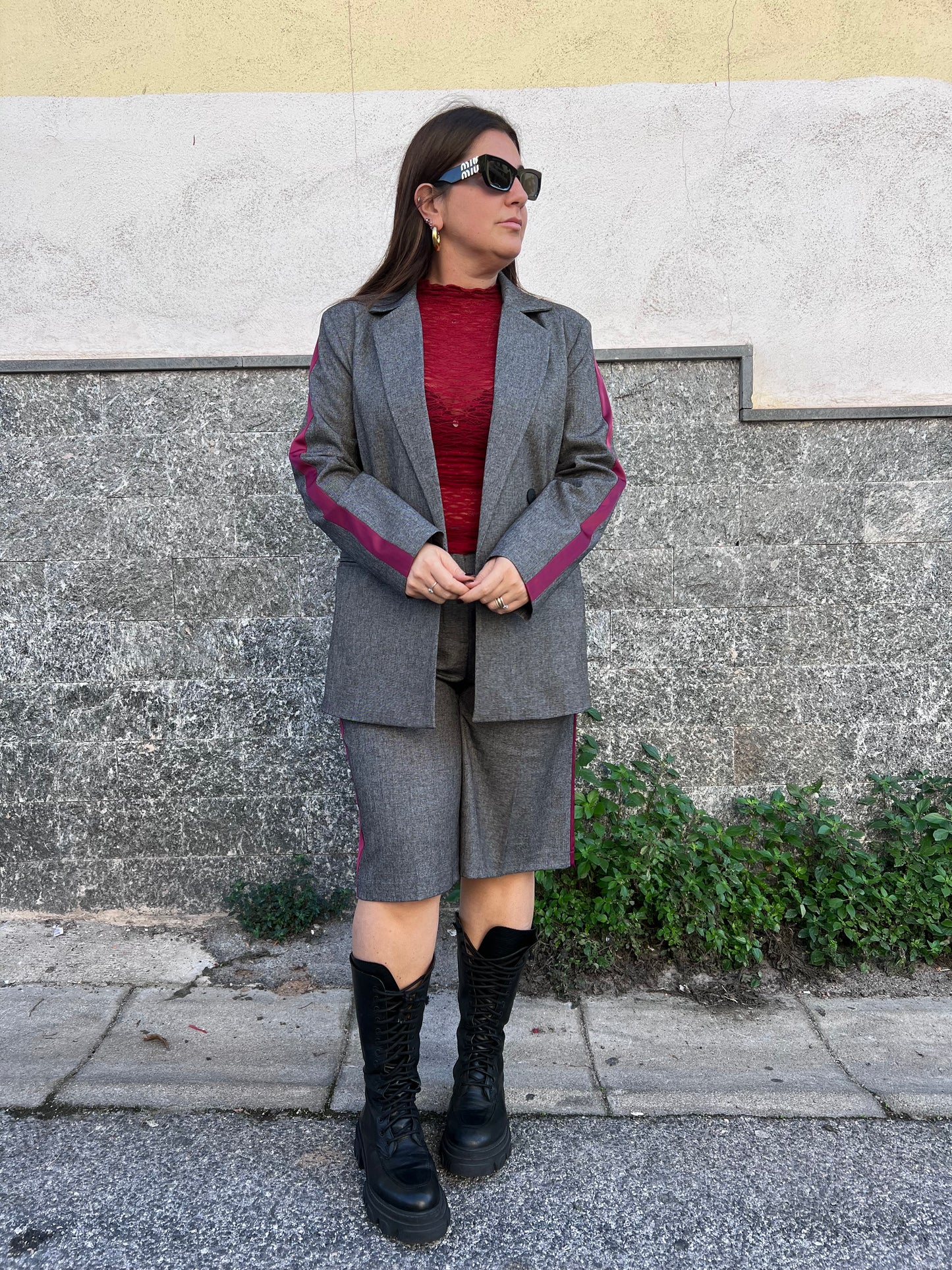 Bermuda fascia laterale bordeaux Simona