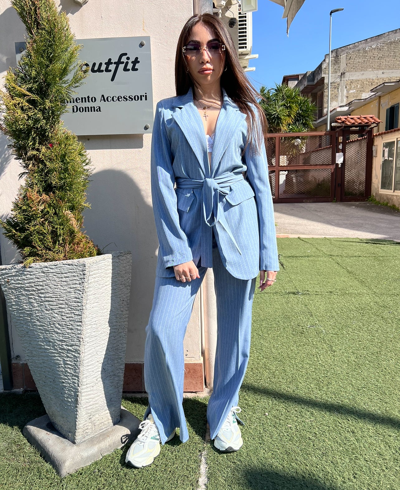 Tailleur gessato Dalila