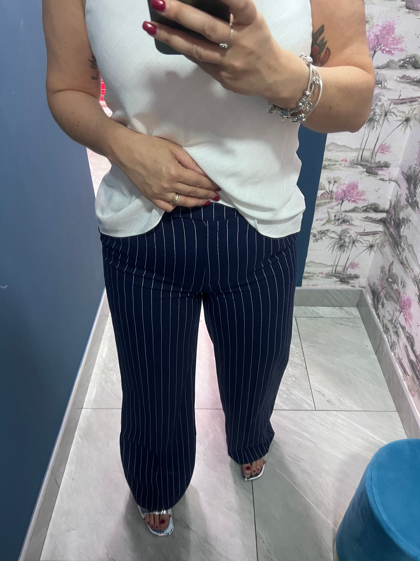 Pantalone gessato Oxford