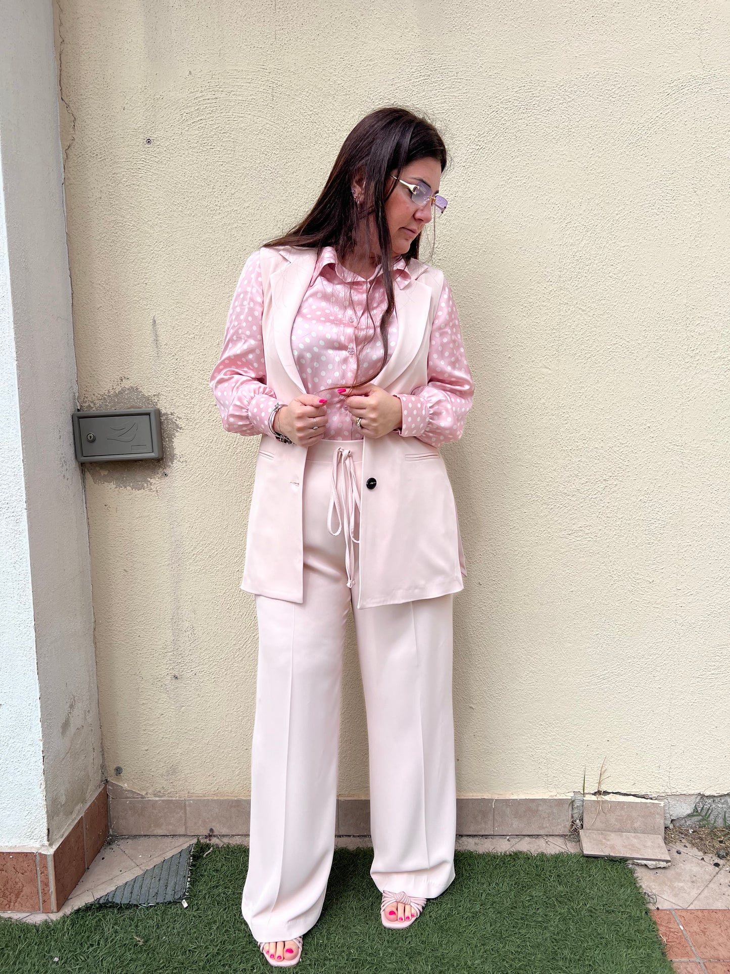 Pantalone fluido con elastico in vita Simona g