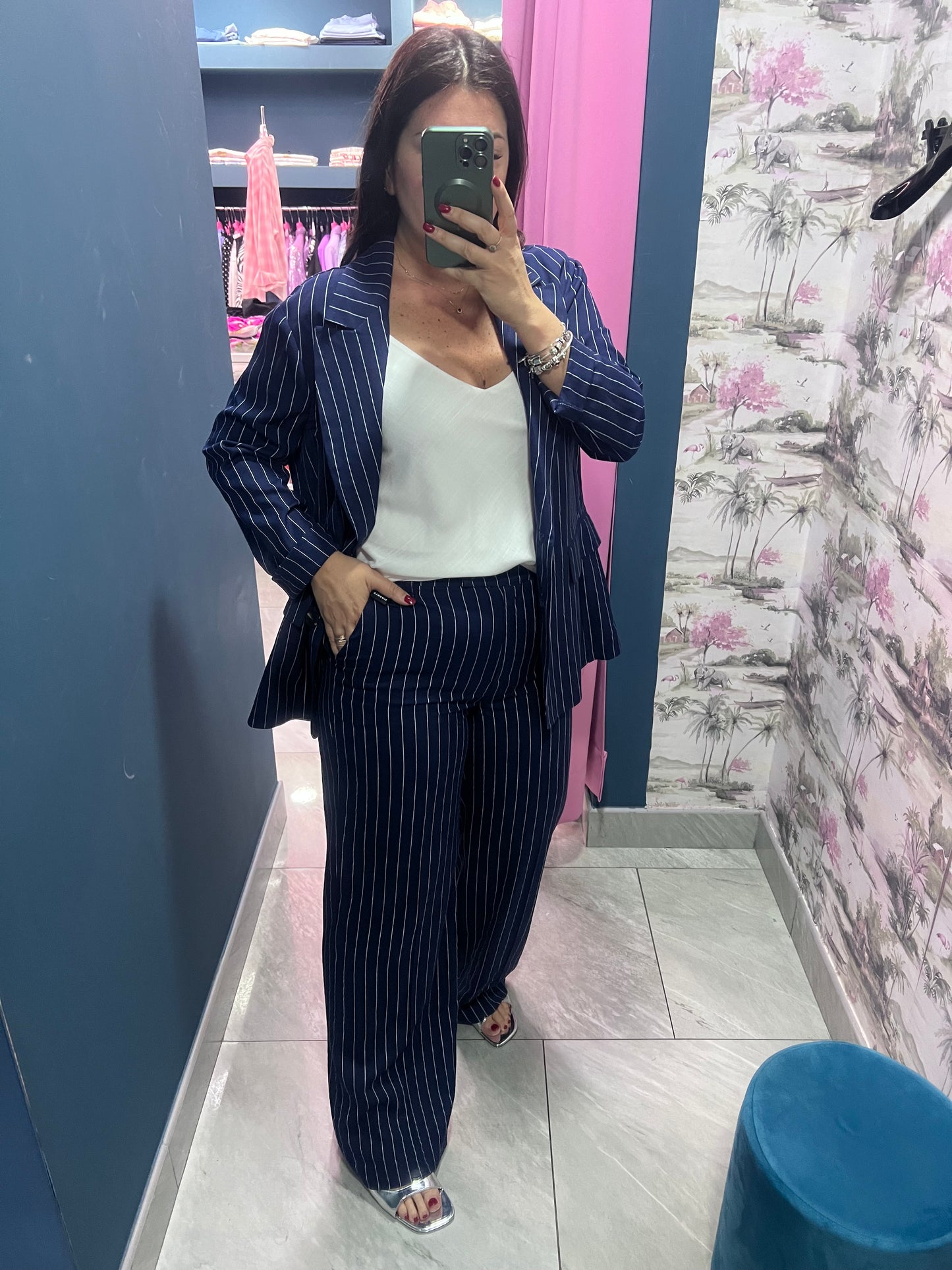 Pantalone gessato Oxford