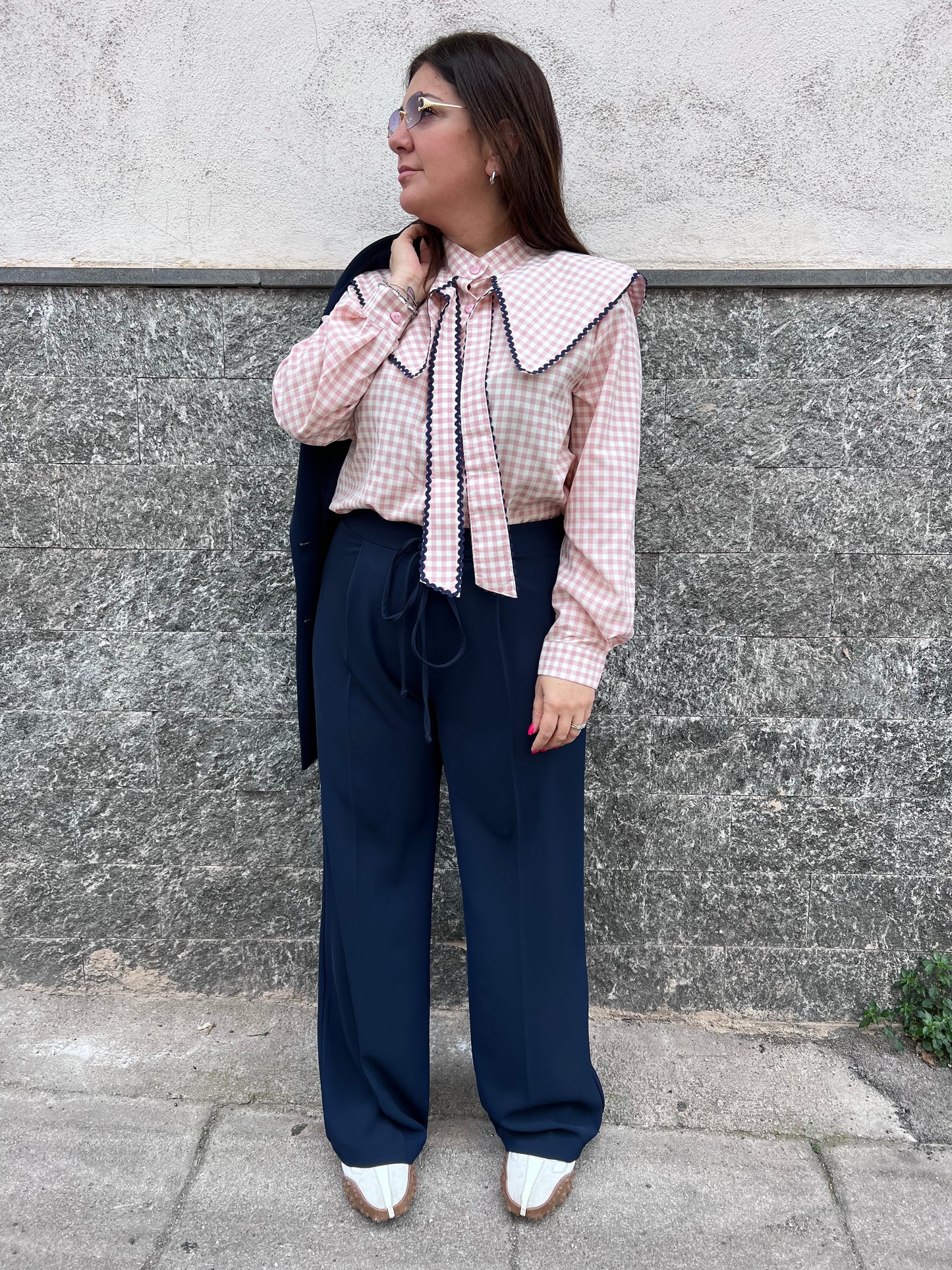 Pantalone fluido con elastico in vita Simona g