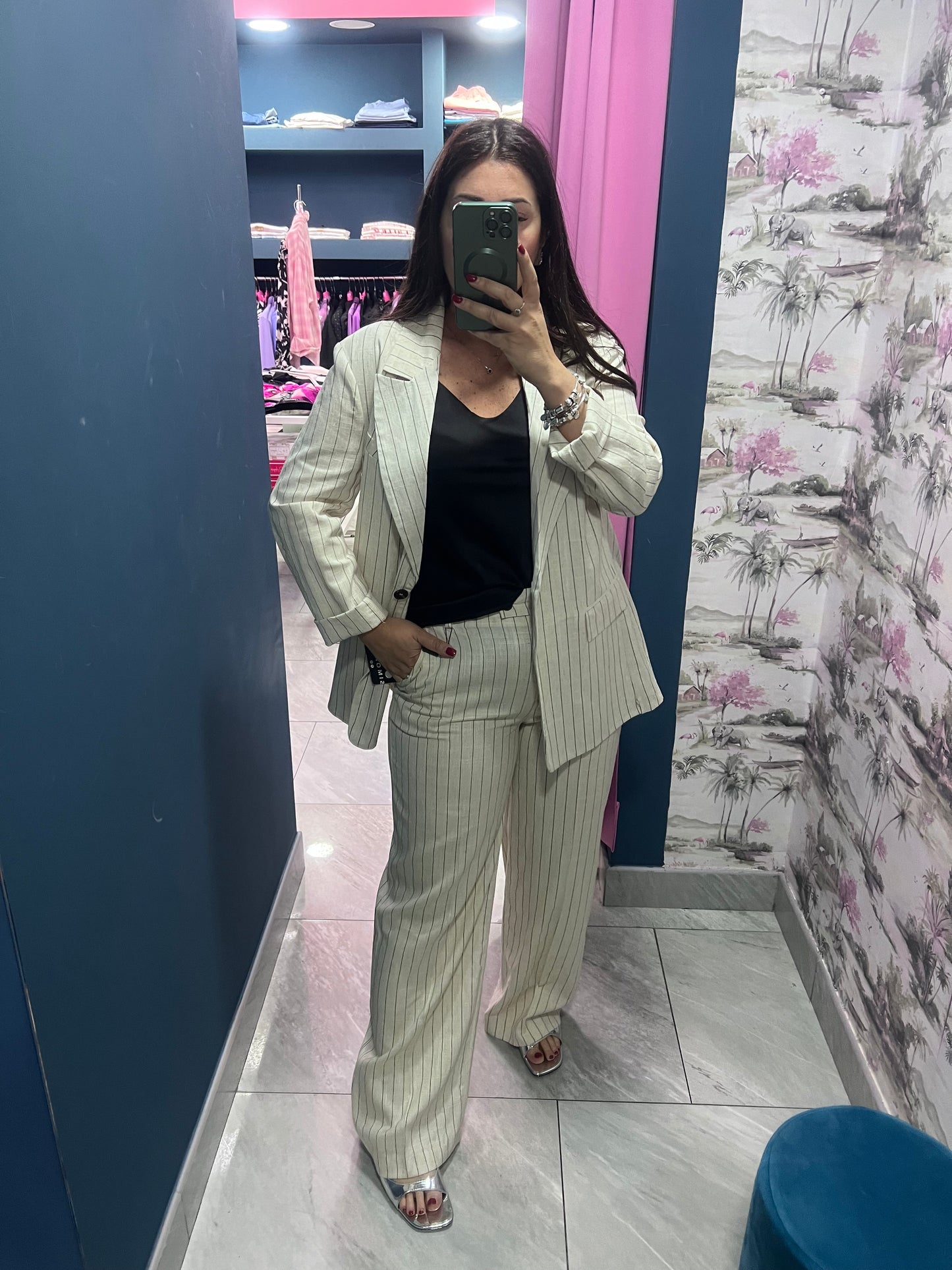 Pantalone gessato Oxford