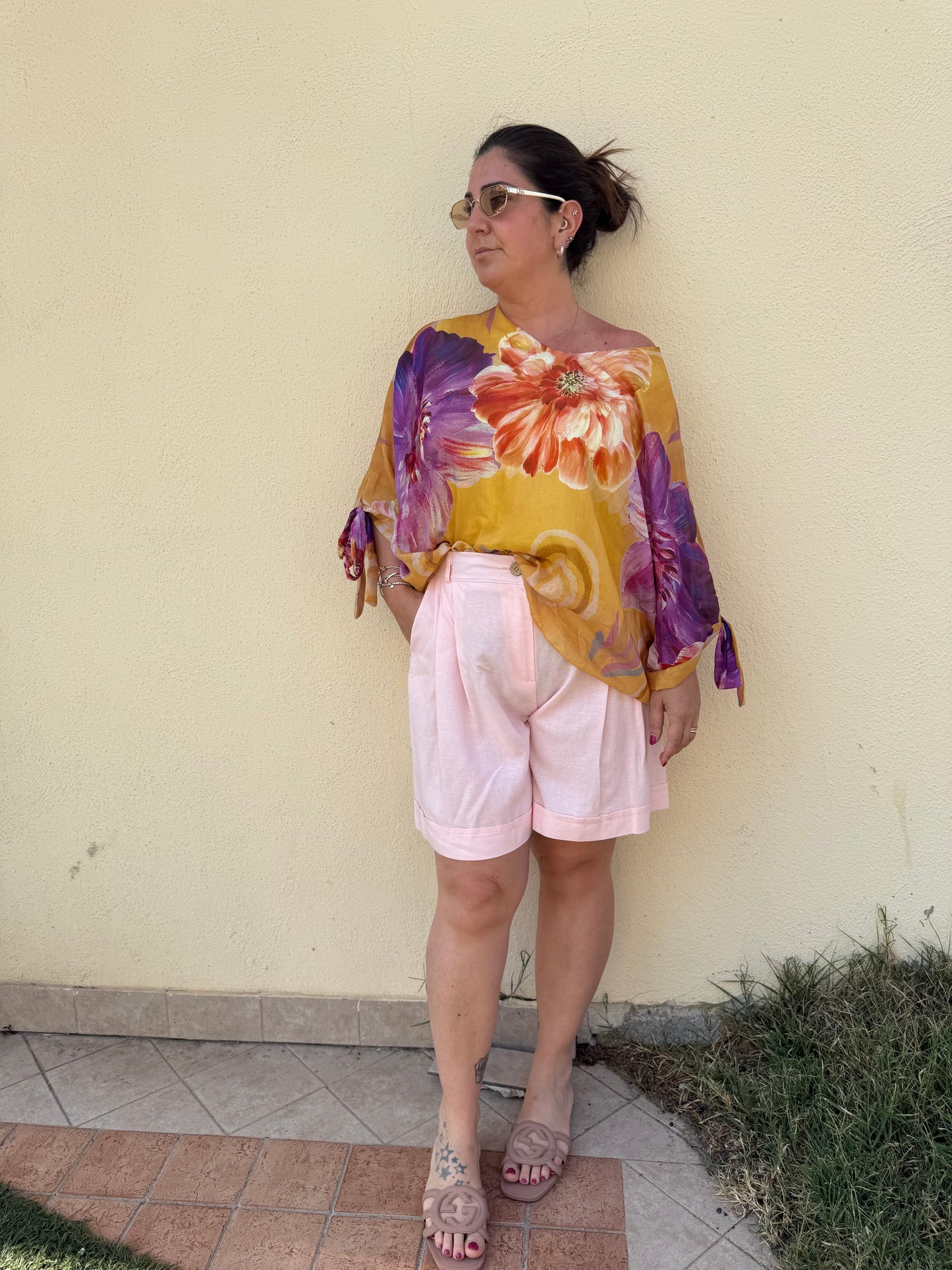 Bermuda simil lino curvy