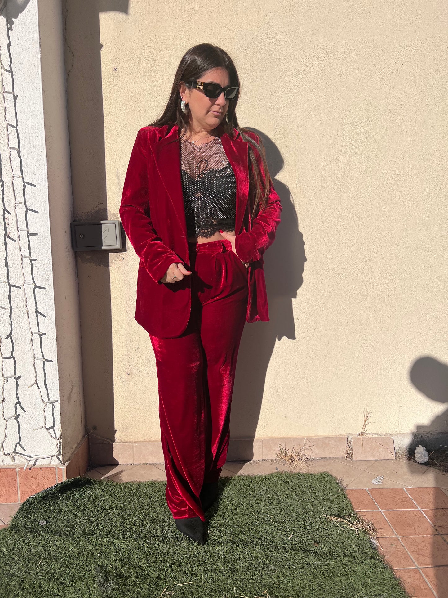 Tailleur combinato velluto