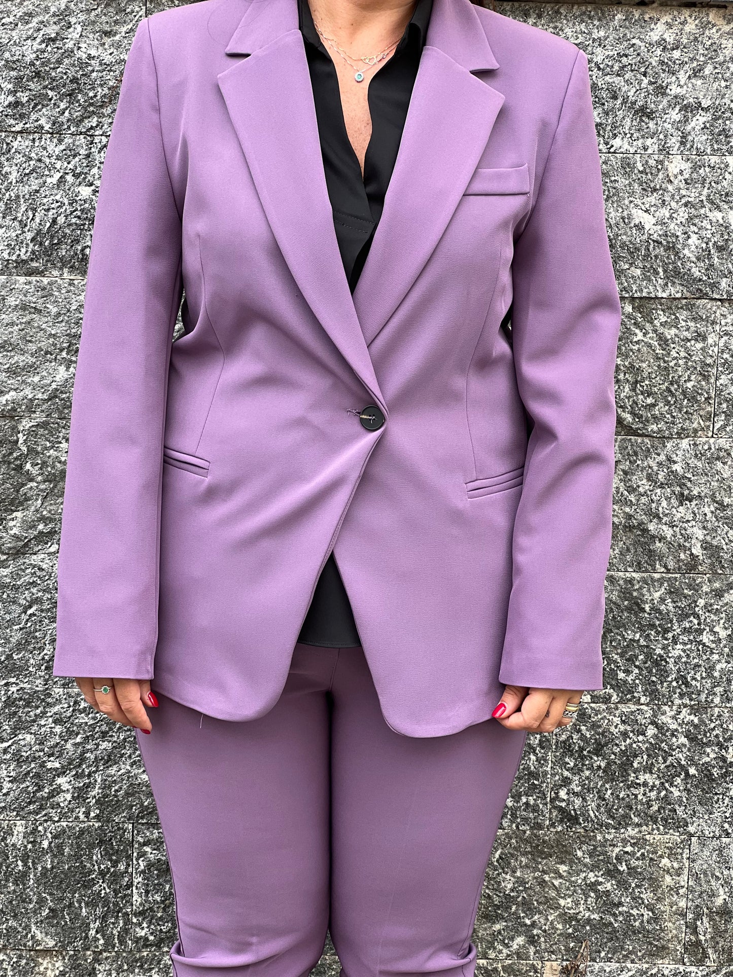 Giacca lilla Simona trasversale