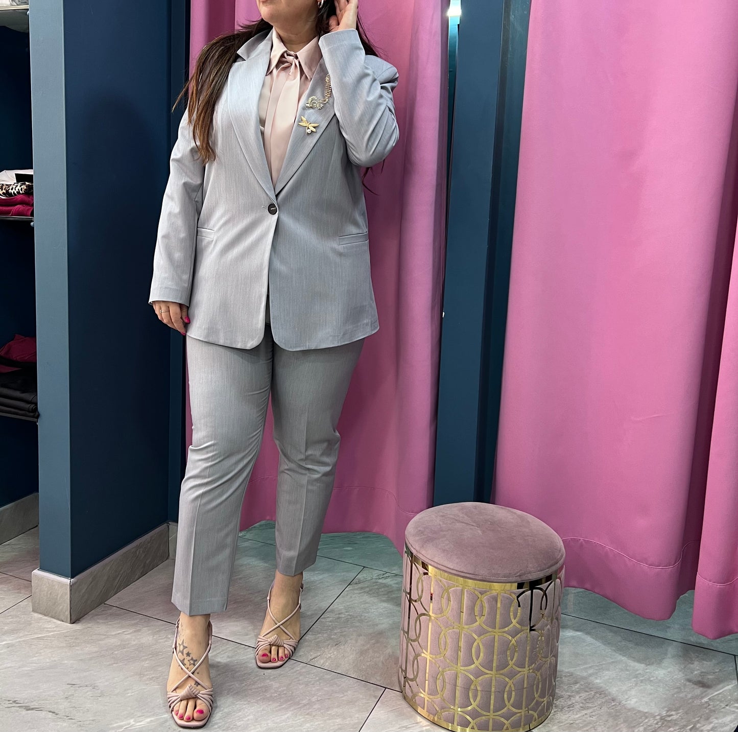 Giacca manofredda tre spille Simona G