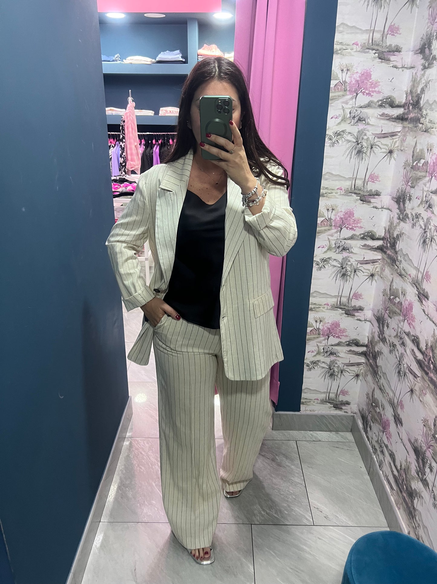 Pantalone gessato Oxford