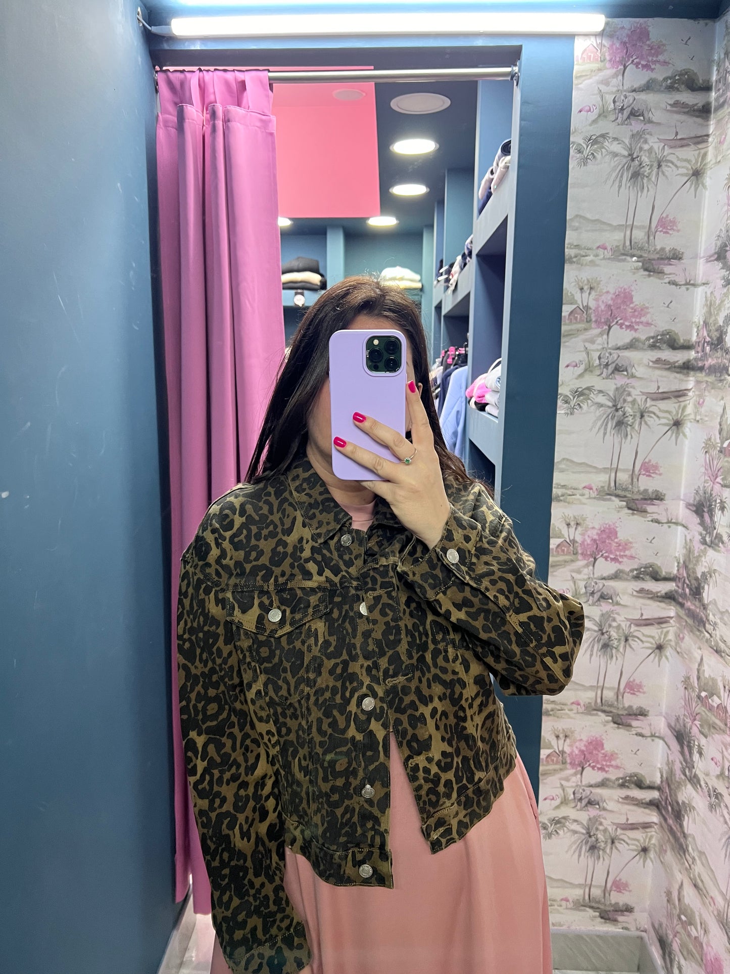 Giubbotto jeans animalier