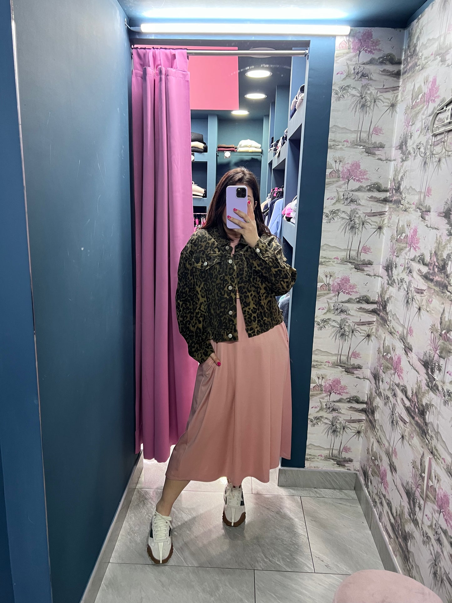 Giubbotto jeans animalier