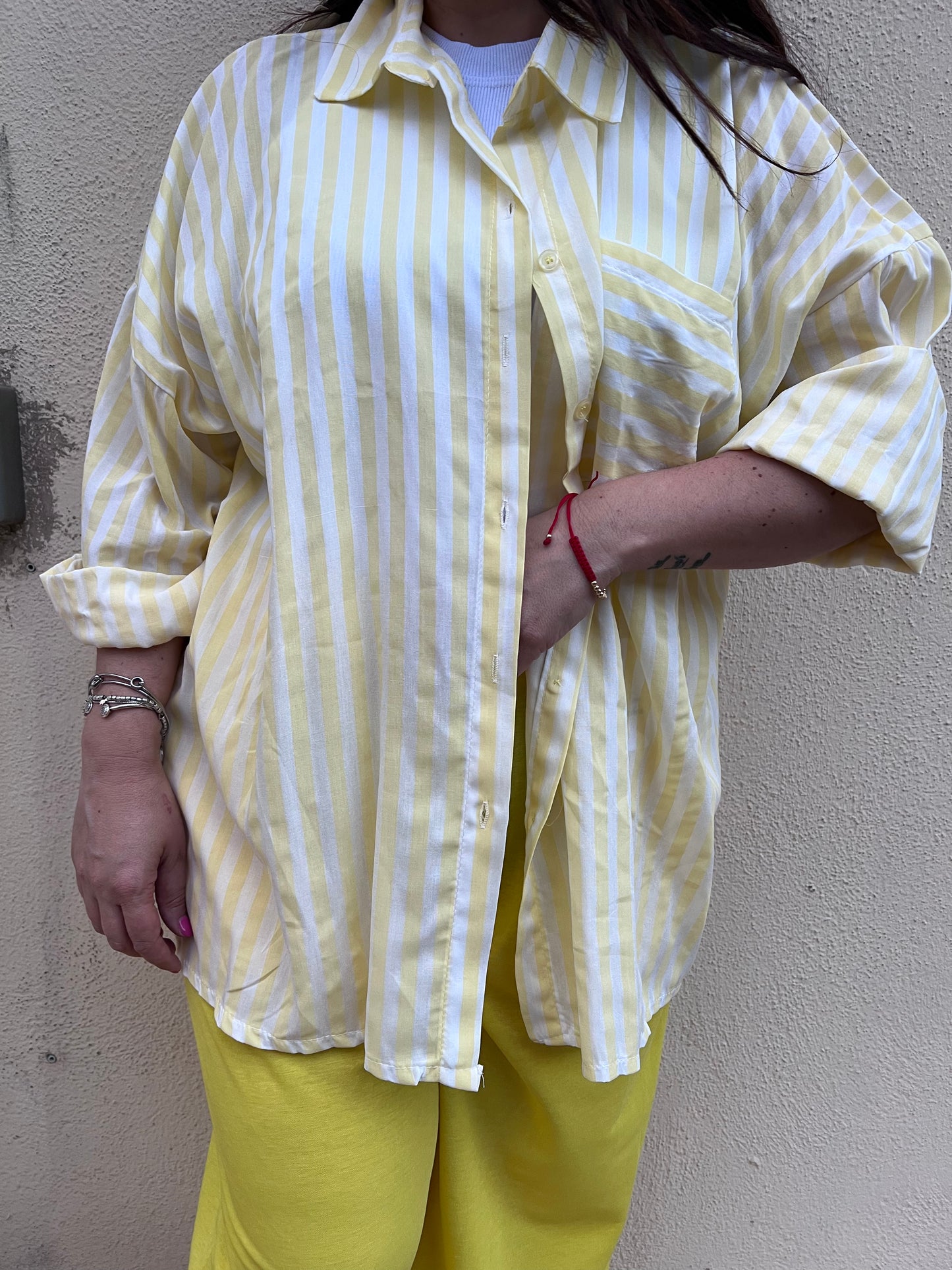 Camicia curvy a righe