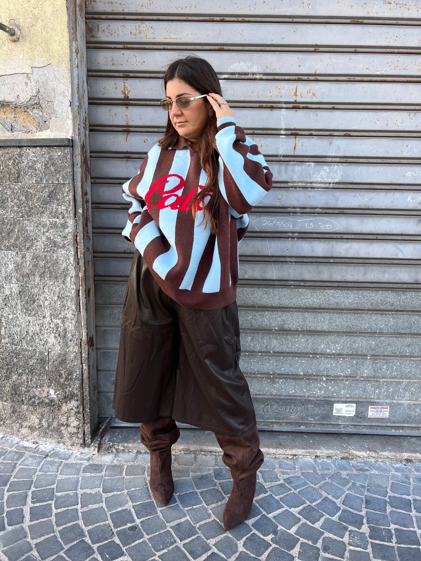 Bermuda ecopelle chocolate