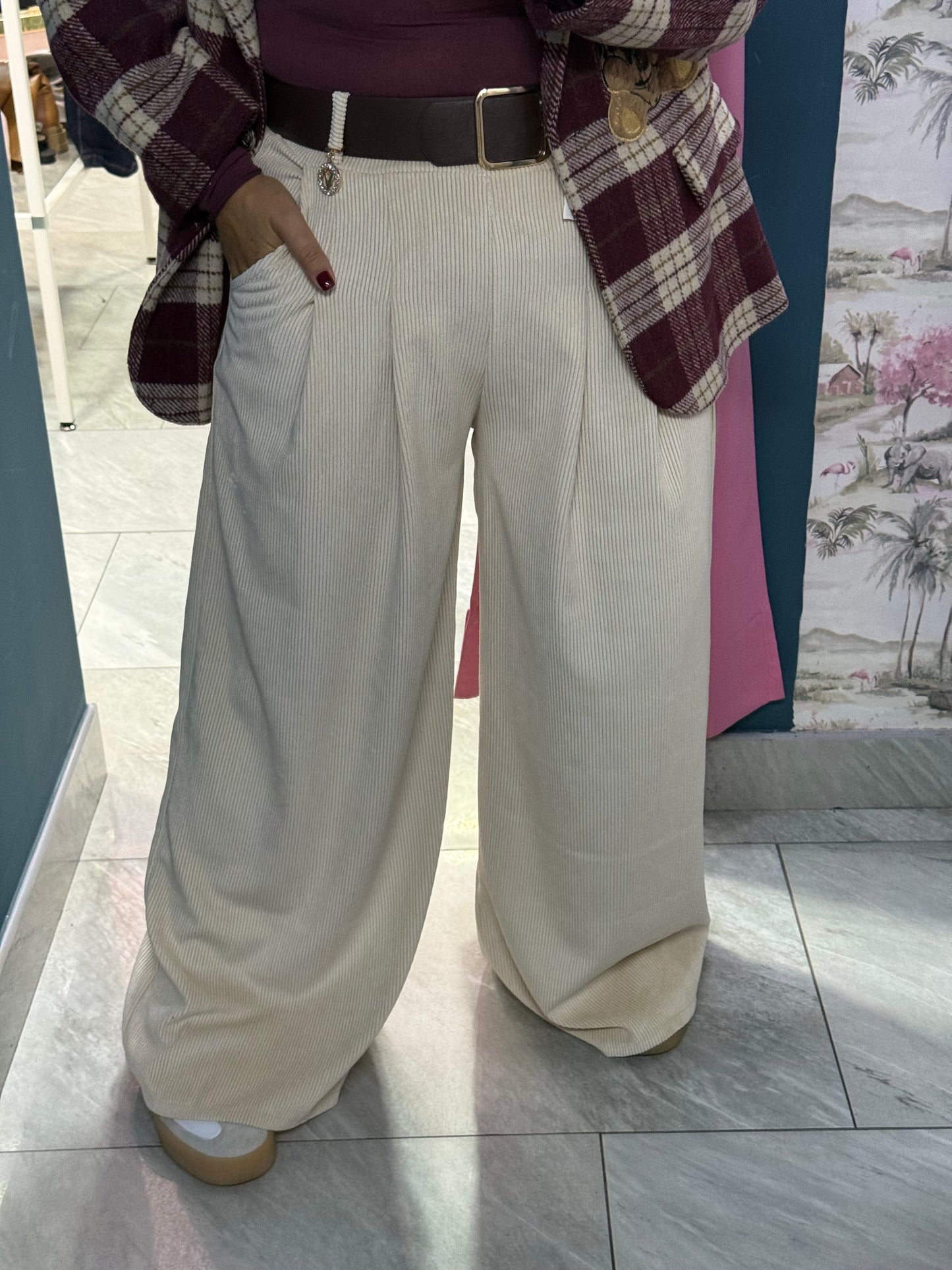 Pantalone Francesca a costine