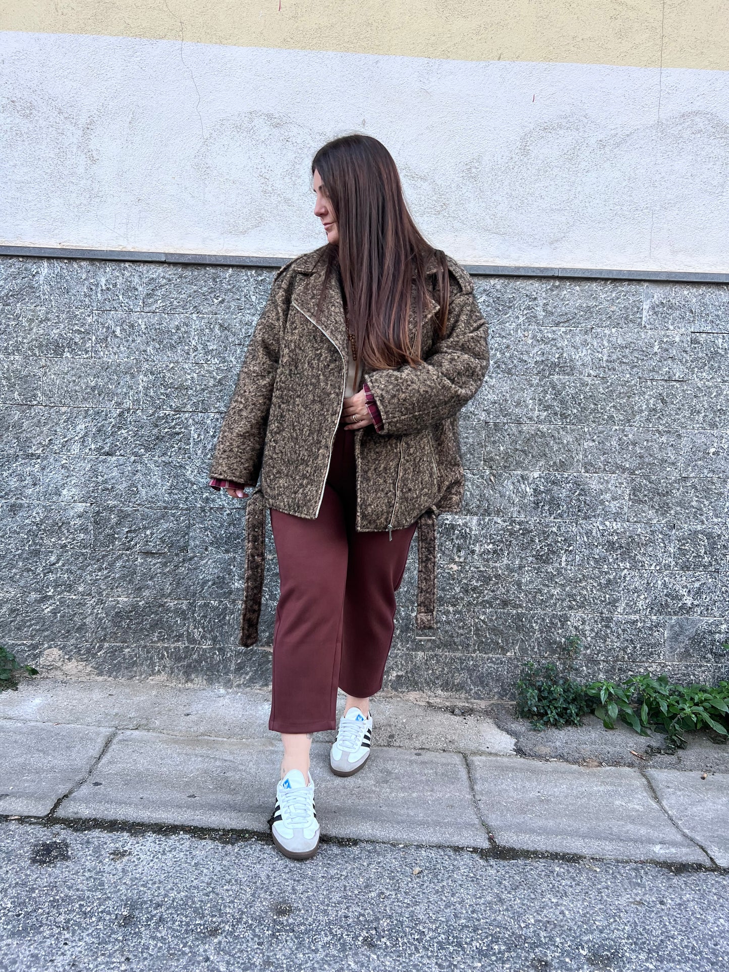 Giubbotto oversize boucle’ Lumina