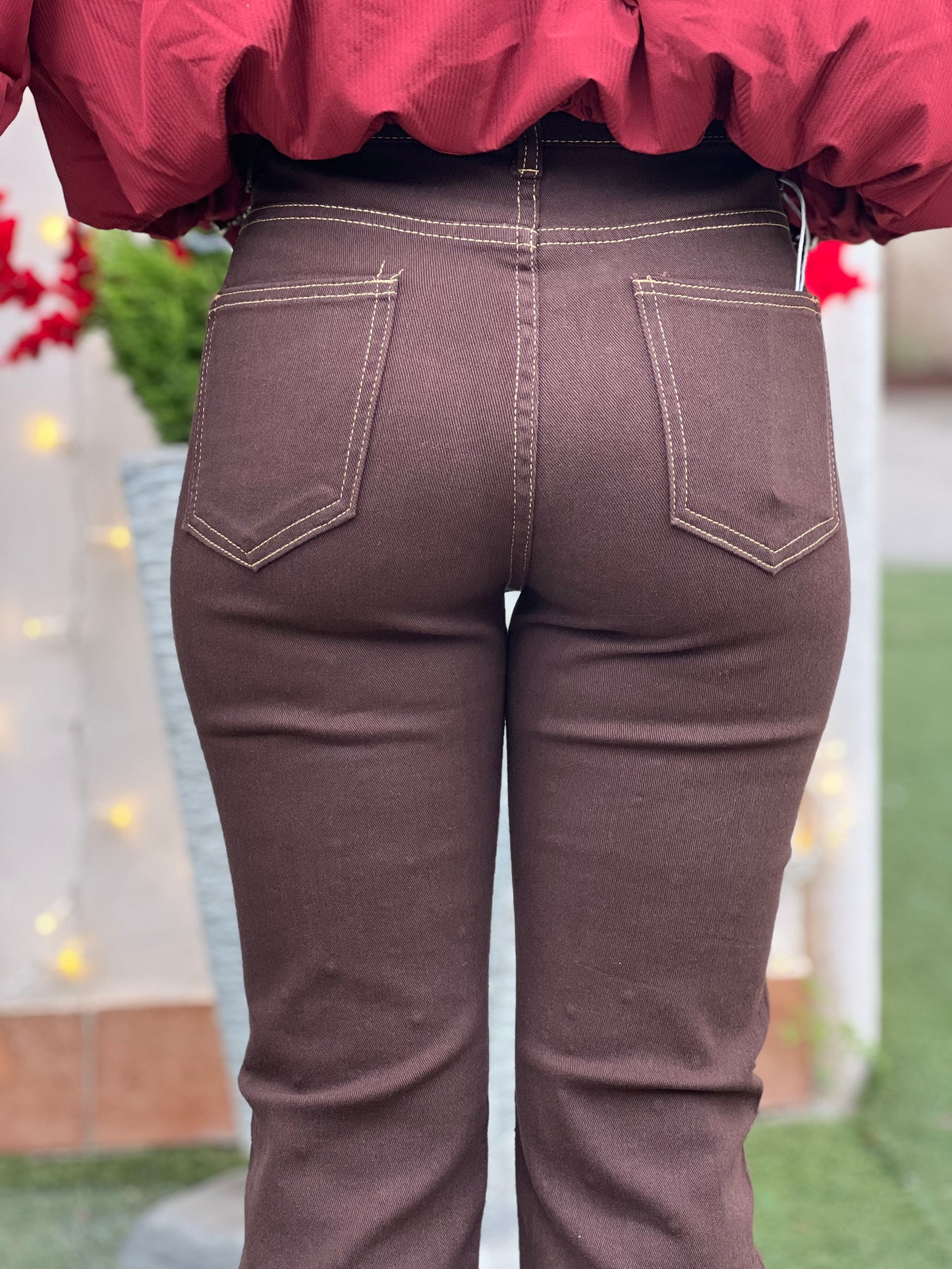 Jeans Capri Chocolate brillantinato