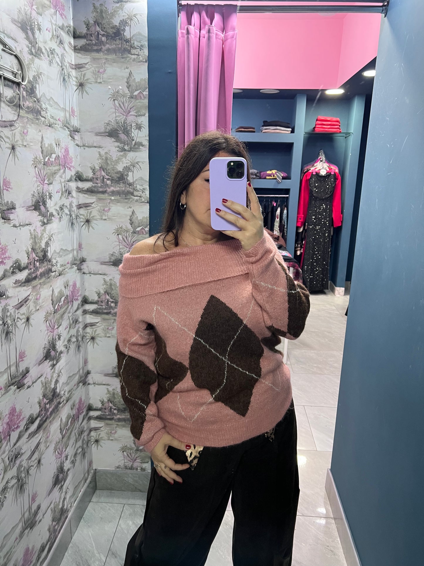 Maglione scollo a barca Ramos