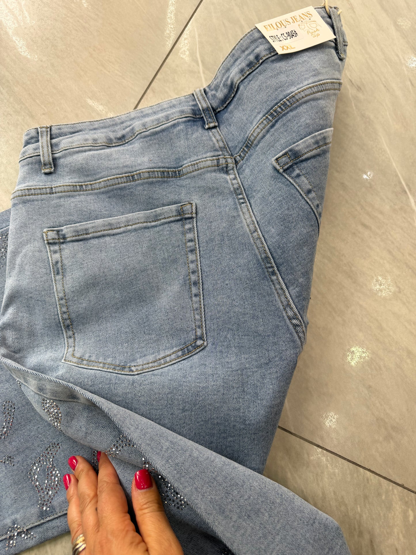 Jeans ballon animalier curvy