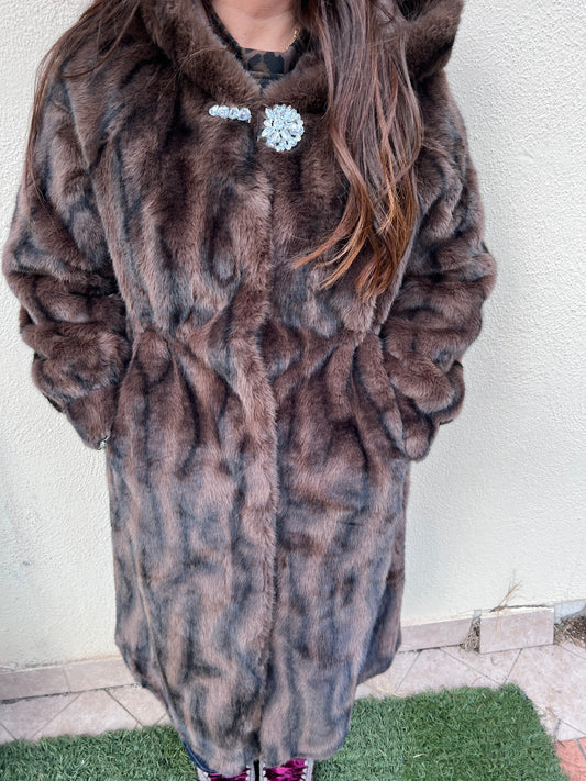 Cappotto ecofur lungo