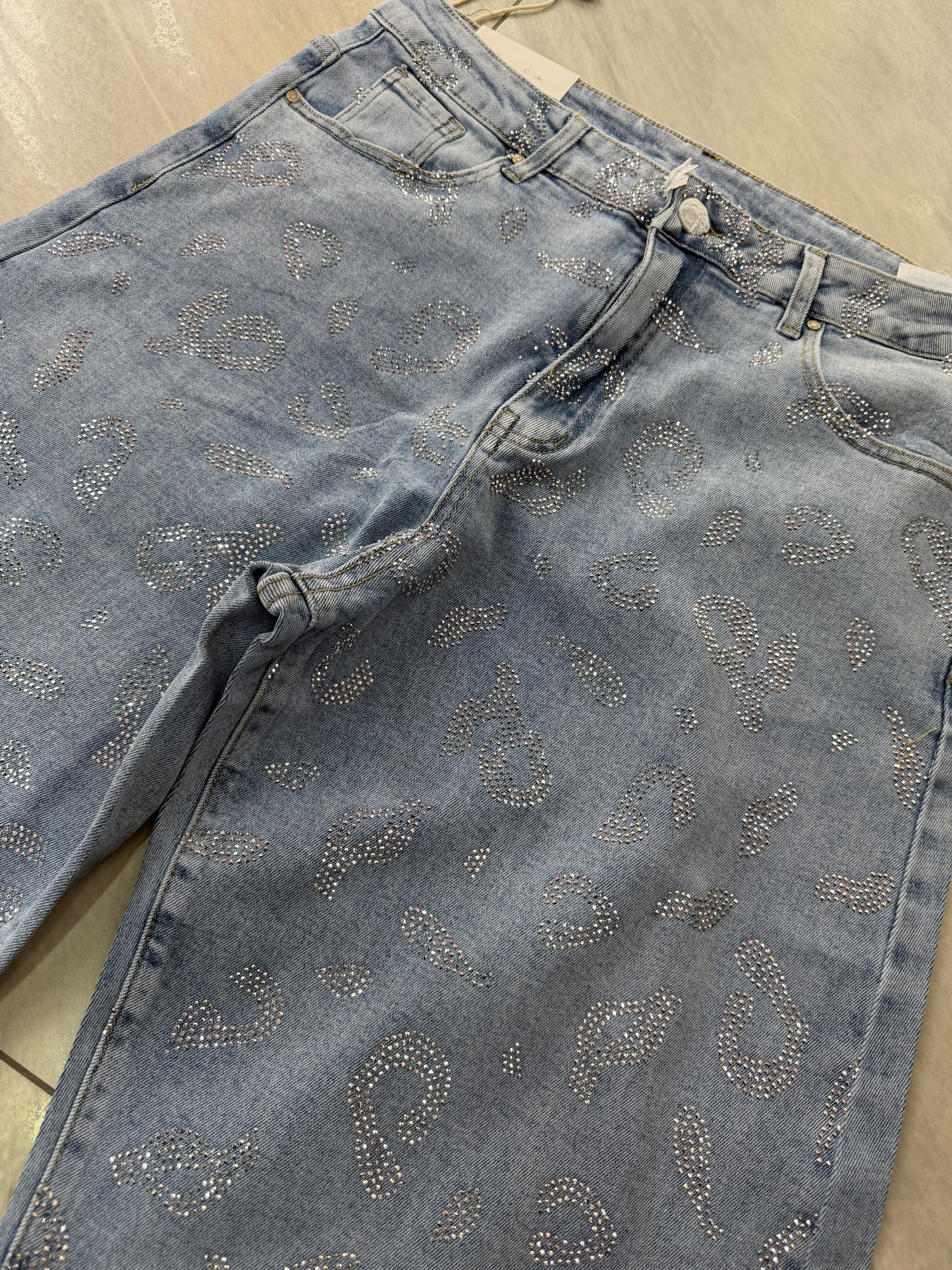 Jeans ballon animalier curvy