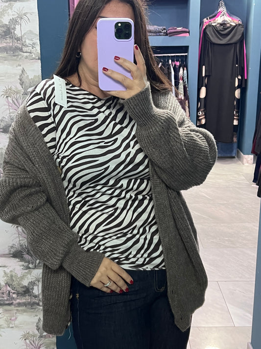 Maglia cashmire curvy fantasia