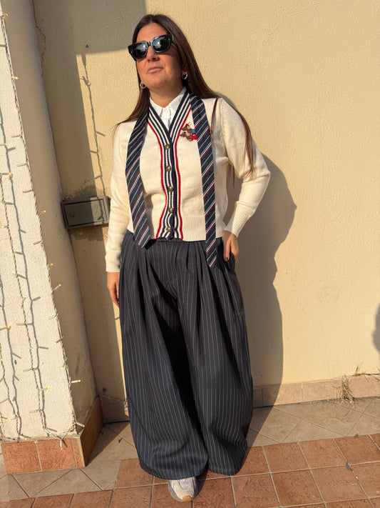Pantalone gessato college