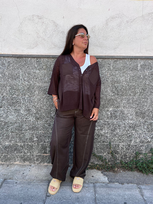 Cardigan in filo