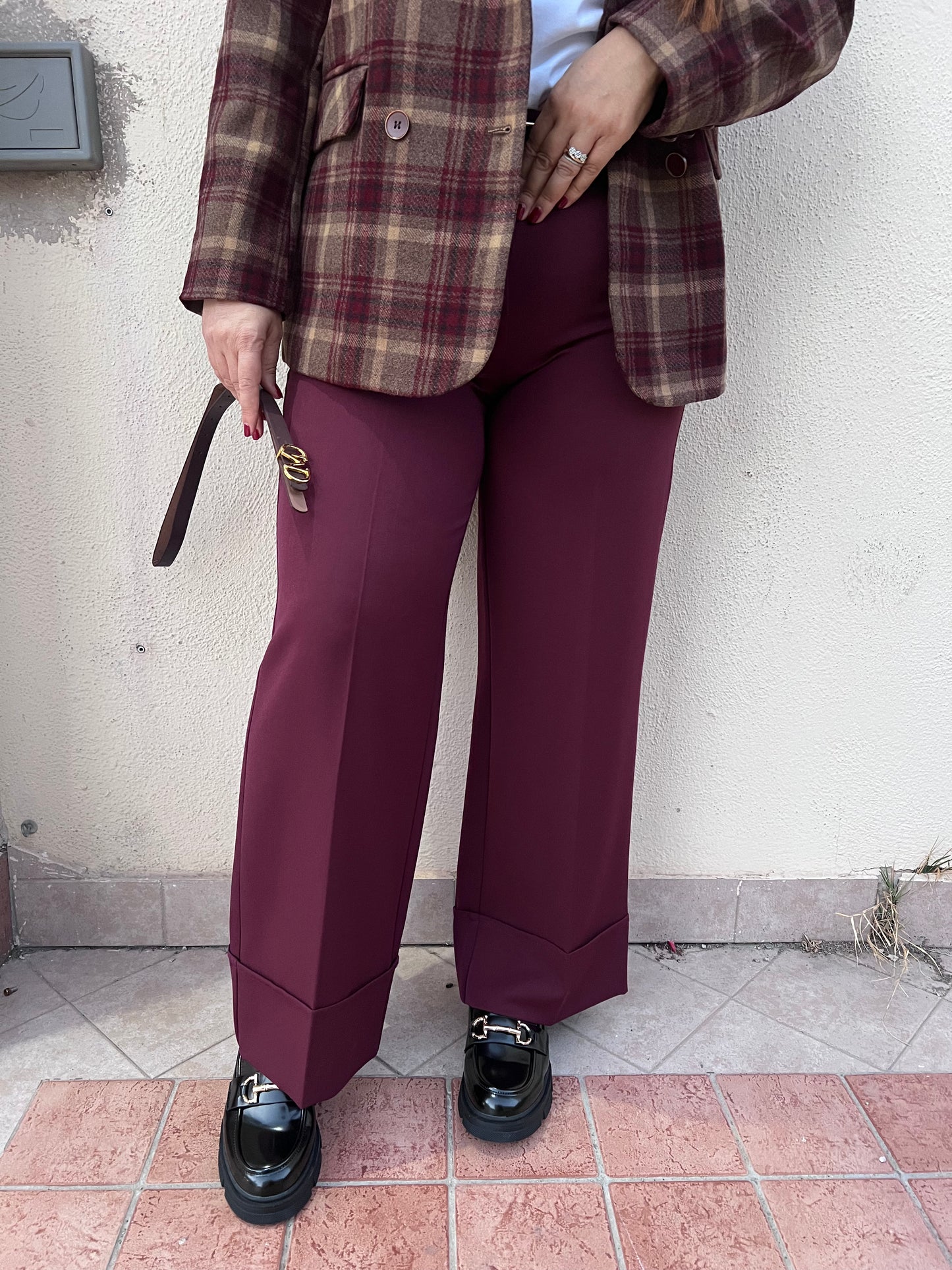 Pantalone simona g maxi piegone