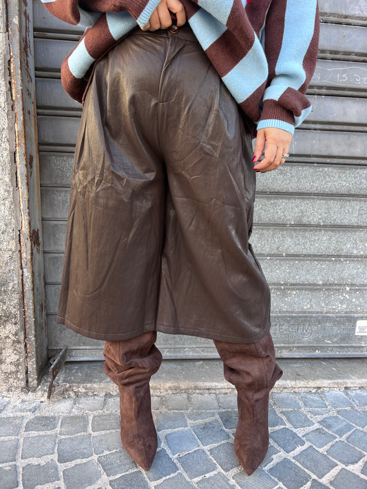 Bermuda ecopelle chocolate