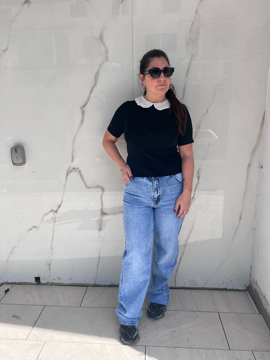 Jeans curvy tasca animalier